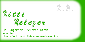 kitti melczer business card
